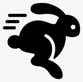 Running Rabbit Filled Icon - Rabbit And Turtle Icon, HD Png Download, Transparent PNG