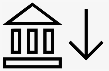 Banking Arrow Down Business Revenue - Public Sector Png, Transparent Png, Transparent PNG