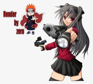Cool Anime Girl With Gun, HD Png Download, Transparent PNG
