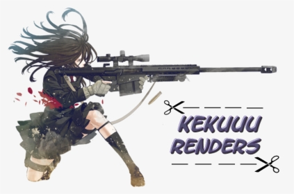 Transparent Anime Png Images - Anime Girl With Weapons, Png Download, Transparent PNG