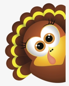 Thanksgiving , Transparent Cartoons - Turkey With Santa Hat, HD Png Download, Transparent PNG