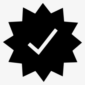 Starburst Check Mark - Transparent Black Exclamation Mark, HD Png Download, Transparent PNG