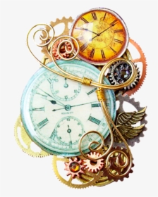#clocks #gears - Transparent Background Steampunk Pocket Watch Png, Png Download, Transparent PNG