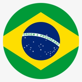 Round Brazil Flag Vector, HD Png Download, Transparent PNG