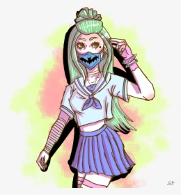 Grunge Pastel Anime Girl - Cartoon, HD Png Download, Transparent PNG