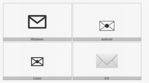 Envelope On Various Operating Systems - Ascii Envelope, HD Png Download, Transparent PNG