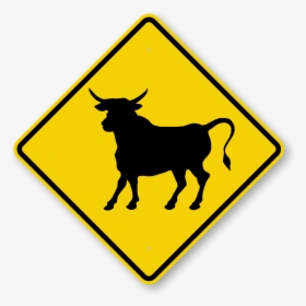 Bull Crossing Sign - Shot Up Road Signs, HD Png Download, Transparent PNG