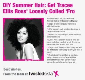#naturalhair- Tracee Ellis Ross, Loosely Coiled Fro - Tracee Ellis Ross Hair, HD Png Download, Transparent PNG