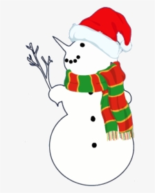 Snow Man With Branch Clip Arts - Clip Art, HD Png Download, Transparent PNG