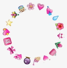 Clip Art Molduras Tumblr - Heart Emoji Circle Png, Transparent Png, Transparent PNG