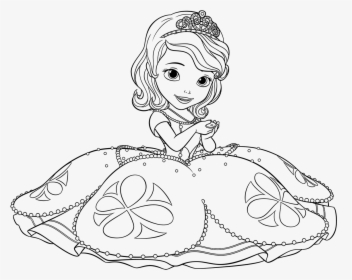 Disney Junior Coloring Pages Sofia The First - Princesa Sofia Para Pintar, HD Png Download, Transparent PNG