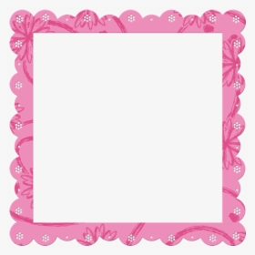 Pink Transparent Frame With Flowers Elements - Cute Pink Border Png, Png Download, Transparent PNG