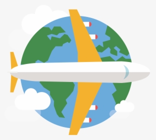 Flight Airplane Air Travel Clip Art Global Flight - Airplane Travel Clipart, HD Png Download, Transparent PNG