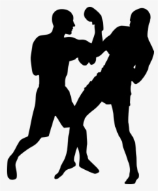 Silhouette, Boxing, Fighting, Games, Players, Sport - Kick Boxing Png, Transparent Png, Transparent PNG