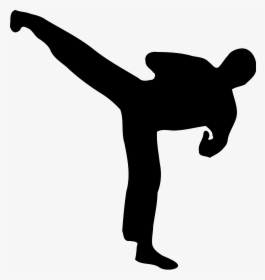 Kickboxing Silhouette Clip Art - Kickboxer Silhouette, HD Png Download, Transparent PNG