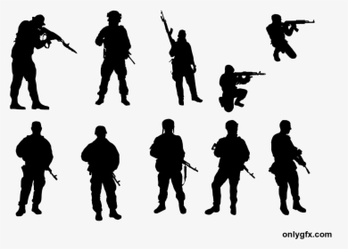 Military Transparent Images - Soldier Silhouette Png, Png Download, Transparent PNG