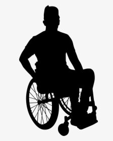 Person In Wheelchair Silhouette Png, Transparent Png, Transparent PNG