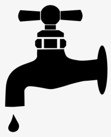 Monochrome Photography Silhouette - Water Tap Symbol, HD Png Download, Transparent PNG