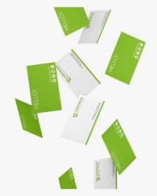 Continuum Digital Green Business Cards Falling - Business Card Green Png, Transparent Png, Transparent PNG