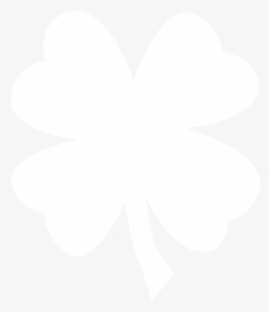 White Four Leaf Clover Png Download - Four Leaf Clover Png White, Transparent Png, Transparent PNG