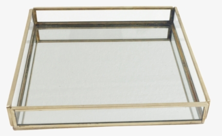 Brass Glass Square Tray - Wood, HD Png Download, Transparent PNG