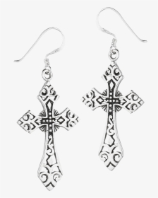 Sterling Silver Filigree Cross Earrings, HD Png Download, Transparent PNG