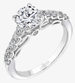 Uneek “serpentina” Round Diamond Engagement Ring With - Fana Engagement Rings, HD Png Download, Transparent PNG