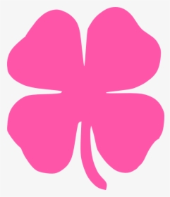 Shamrock Clipart Pink - Pink 4 Leaf Clover, HD Png Download, Transparent PNG
