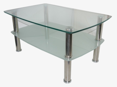 Glass Furniture Png Transparent Image - Rectangular Double Glass Table, Png Download, Transparent PNG