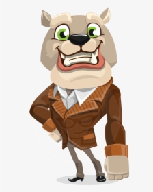Bulldog Cartoon Vector Character Aka Baron Bulldog - Dog Character Vector, HD Png Download, Transparent PNG