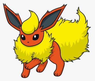 Flareon Pokemon Character Vector Art - Pokemon Eevee Evolution Flareon, HD Png Download, Transparent PNG