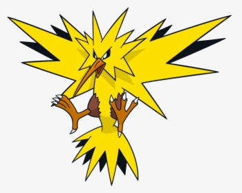 Zapdos Pokemon Character Vector Art - Pokemon Zapdos, HD Png Download, Transparent PNG
