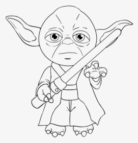 Transparent Chalk Drawing Clipart - Draw Yoda Step By Step, HD Png Download, Transparent PNG