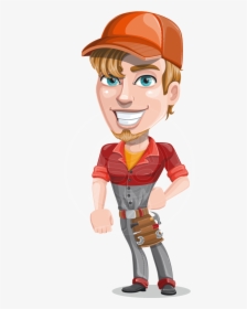 Kyle The Problem Solver Mechanic - Cartoon Man With Drill, HD Png Download, Transparent PNG