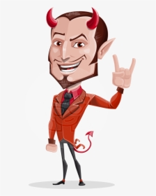 Devil With Horns Cartoon Vector Character Aka Stanley - Cartoon, HD Png Download, Transparent PNG