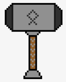 Thor S Hammer - Thor's Hammer Pixel Art, HD Png Download, Transparent PNG