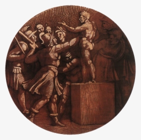 Michelangelo, Medaglione - Michelangelo The Destruction Of The Statue Of Baal, HD Png Download, Transparent PNG