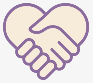Handshake Heart Icon - Holding Hands Heart Logo, HD Png Download, Transparent PNG