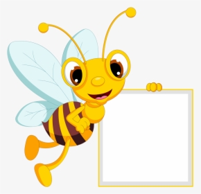 Banner Transparent Download Bumble Bee Flying Clipart - Bee Clip Art Border, HD Png Download, Transparent PNG