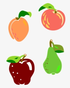 Fruit, Apple, Pera, Apricot, Fishing - Graphic Apricot, HD Png Download, Transparent PNG