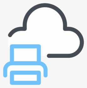 Print From Cloud Icon, HD Png Download, Transparent PNG