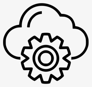 Cloud Computing - Cloud Services Black And White, HD Png Download, Transparent PNG