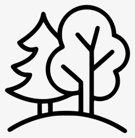 Forest Park Tree Green Outside - Outside Clipart Black And White, HD Png Download, Transparent PNG