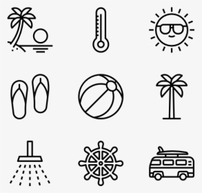 Beach Icons, HD Png Download, Transparent PNG