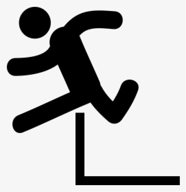 Man Jumping An Obstacle - Obstaculo Icono, HD Png Download, Transparent PNG