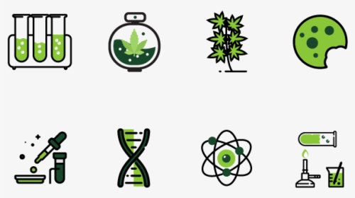 Cannabis Testing Icons Laboratory Marijuana Green Testing - Cannabis Icons, HD Png Download, Transparent PNG