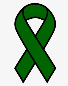 Emerald Liver Cancer Ribbon Clip Arts - Green Liver Cancer Ribbon, HD Png Download, Transparent PNG