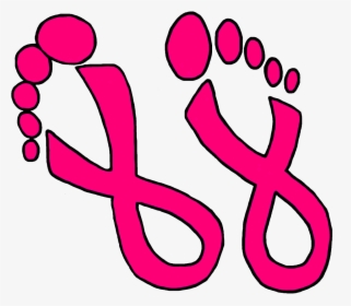 Breast Cancer Ribbon Cancer Ribbon Butterfly Clipart - Breast Cancer Ribbon With Foot, HD Png Download, Transparent PNG