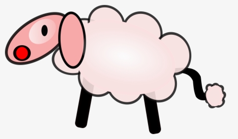 Free Funny Pinkish Sheep And Vector Image Clipart - Pecora Clipart, HD Png Download, Transparent PNG