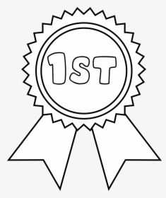 Stamp Clipart Award - Ribbon Medal Clipart Black And White, HD Png Download, Transparent PNG